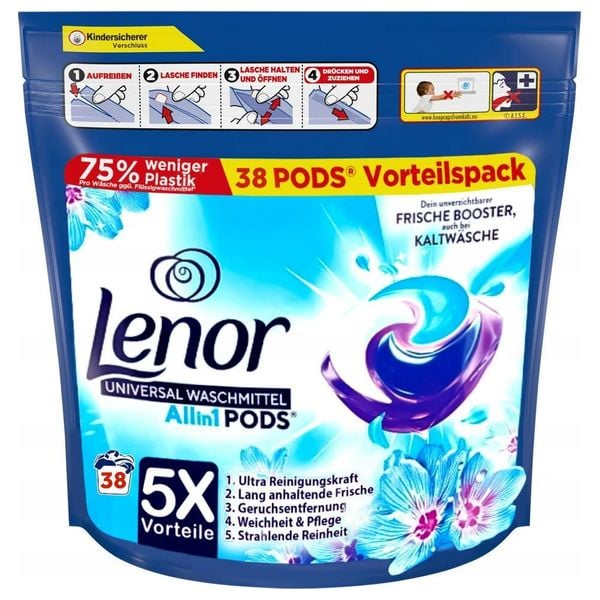 Dash and Lenor 3-in-1 Liquid Capsules Detergent, 84 Washes (2 x 42),  Excessive Collection with Long Lasting Freshness. : : Health &  Personal Care