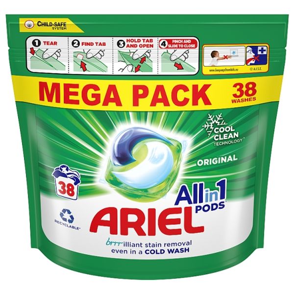 Ariel All in 1 Pods Laundry Washing Liquid Capsules Original 15 washes -  OGD Commerce