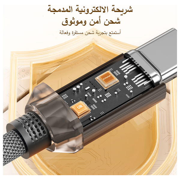  URPower U100WCR - Cable USB-C To USB-C - 1 m - 100W - Black 