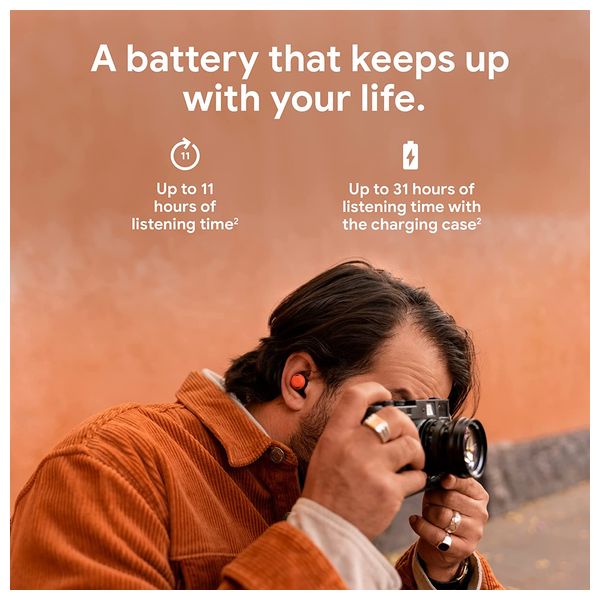  سماعة بلوتوث داخل الاذن جوجل - gqgm1 - برتقالي 