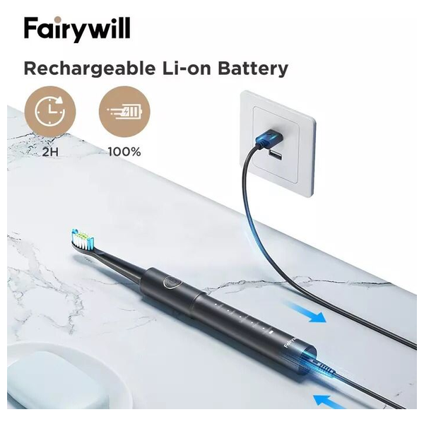  Fairywill 1265845693742 - Battery Powered Toothbrush 