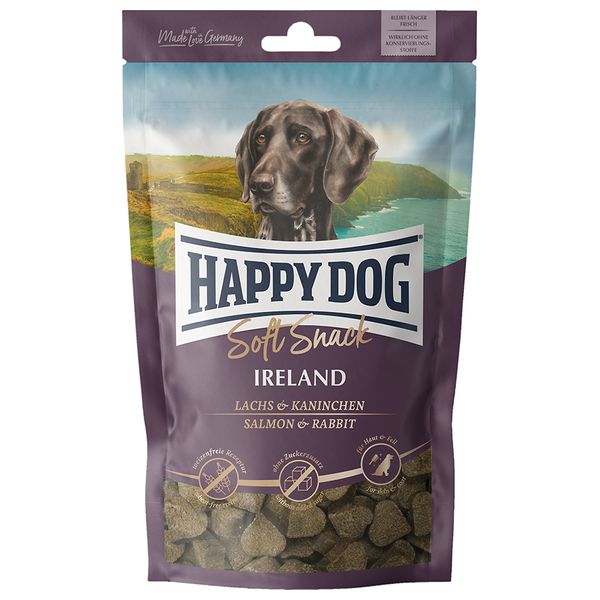 Elryan HAPPY DOG Soft Snack Salmon And Rabbit Dog Food 100g