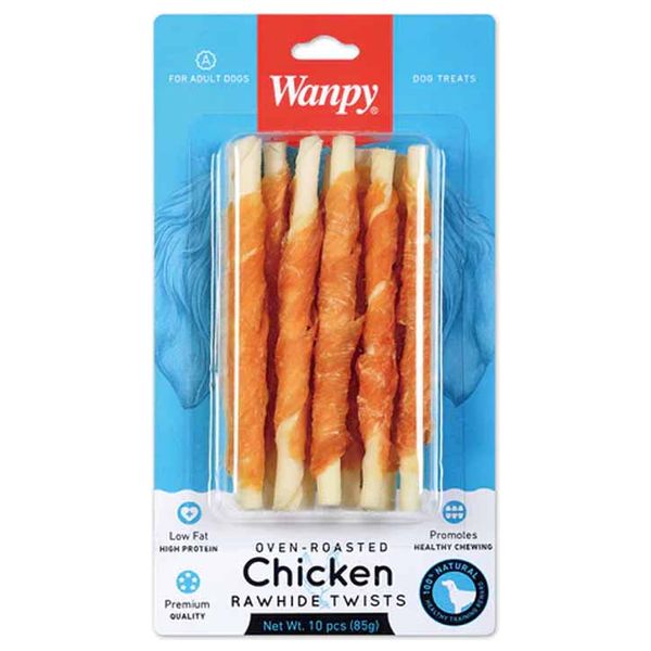 Elryan Wanpy Chicken Rawhide Twists Dog Food 85g