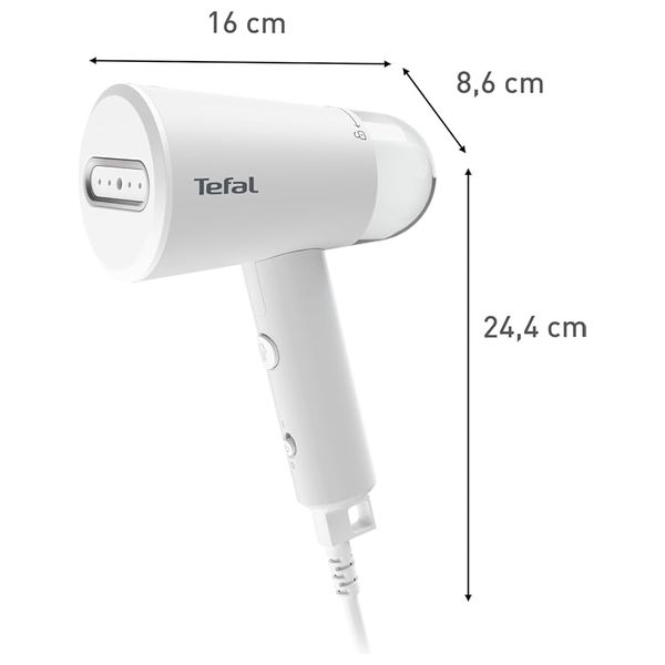  مكواة بخار محمولة من تيفال - 1200واط - DT1020G0 - وقت التسخين25 ثانية - ابيض 