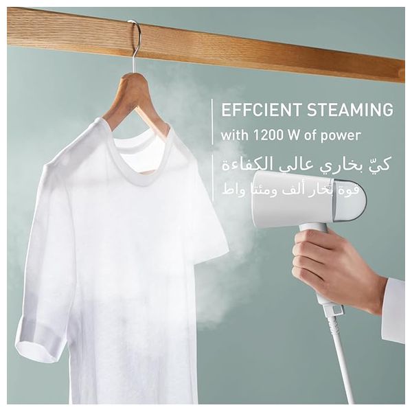  مكواة بخار محمولة من تيفال - 1200واط - DT1020G0 - وقت التسخين25 ثانية - ابيض 