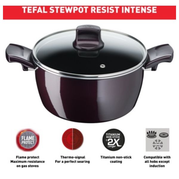  Tefal D5224582 - Casserole 22Cm - Black 