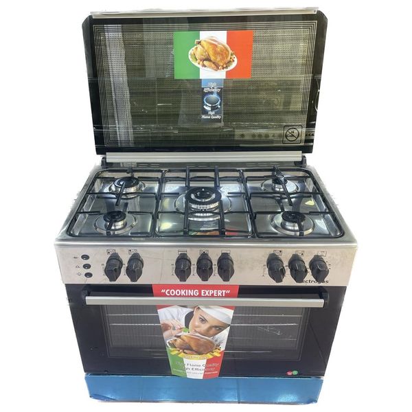  طباخ غازي ايلكتروكاز - 5 مشاعل - L9605GX-SS - ستانلس ستيل 