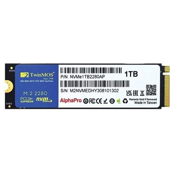  TwinMOS NVMe1TB2280AP -  1TB - Internal SSD Hard Drive - Blue 