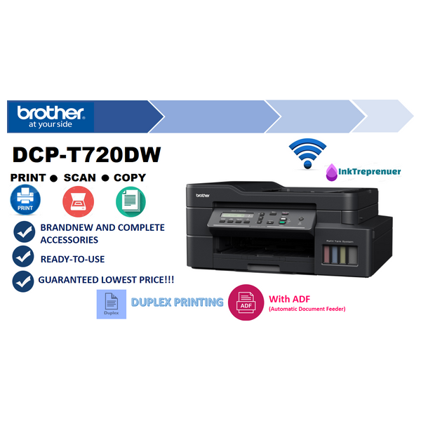  طابعة برذر ملونة - DCP-T720DW - اسود 