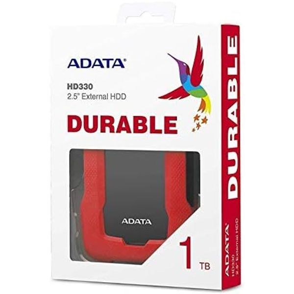  ADATA AHD650-1TU3-CRD - 1TB - External HDD Hard Drive - Red 