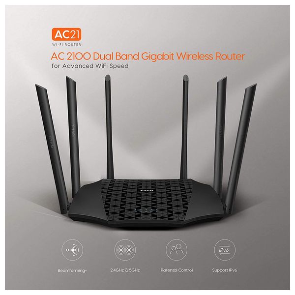  Tenda AC21/AC2100 - Router - Black 