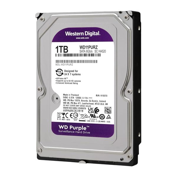 WD WD10PURZ-1TB - 3.5 "  - 1TB - Internal HDD Hard Drive - Purple