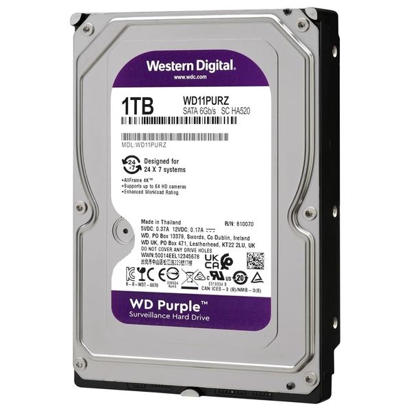 WD WD10PURZ-1TB - 3.5 "  - 1TB - Internal HDD Hard Drive - Purple