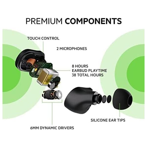  سماعة بلوتوث داخل الاذن بلكن - AUC005btBK - اسود 
