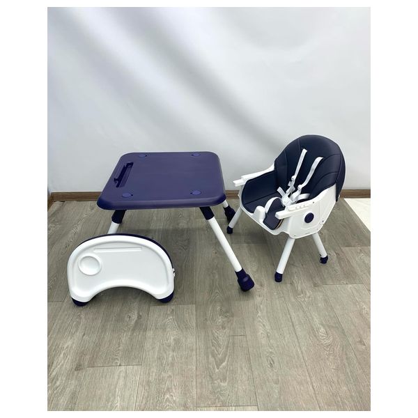  كرسي للأطفال طعام قابل للتعديل - ازرق غامق 