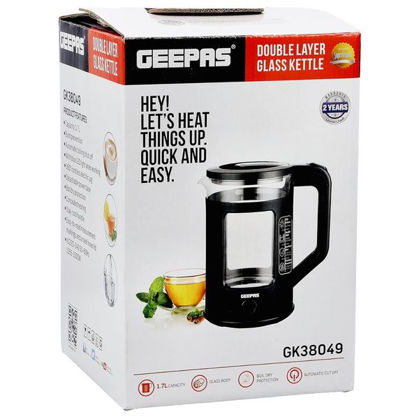  Geepas GK38049 - Kettle - 1.7 L - Black 