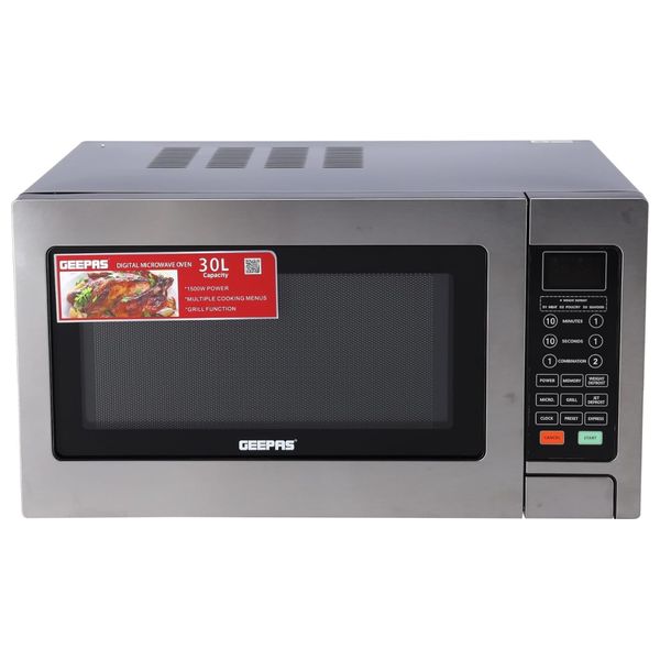  Geepas GMO1897 - 30L - Grill Type Microwave - Silver 