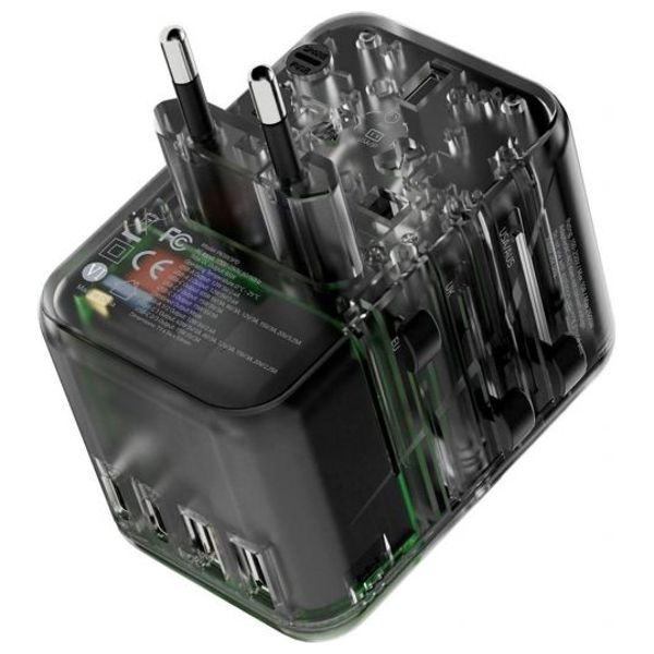  Powerology P65W3PD-TPGY - Wall Charger - Gray 