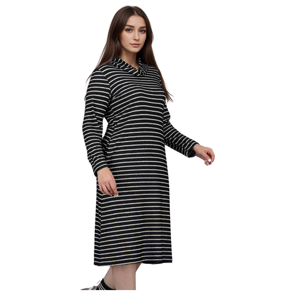  فستان بقماش شتائي سميك انكي - M 