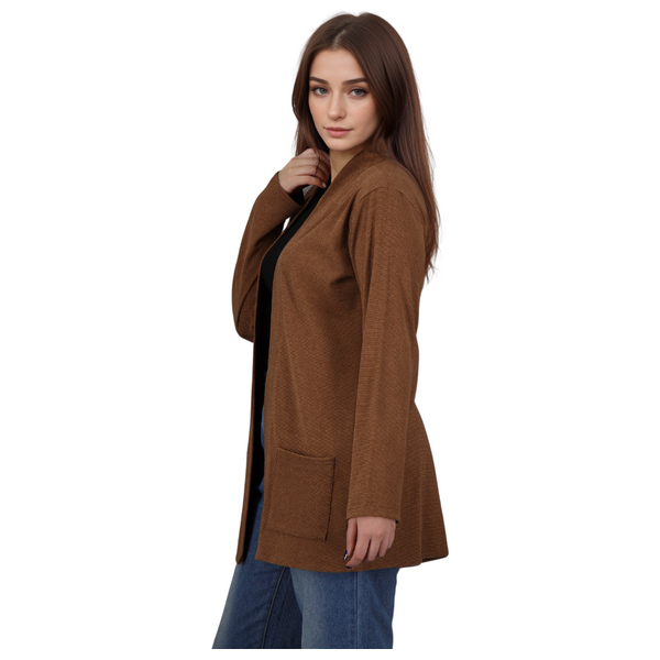  جاكيت نسائي طويل من انكي - XL - بني 
