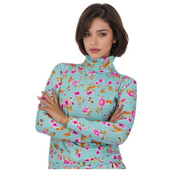 ENKI Women's elegant set with a high neck and wide pants - XXL
