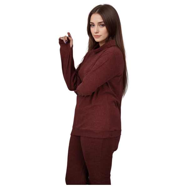 ENKI Women's winter loungewear pajama - XL - Brown