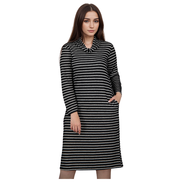  فستان بقماش شتائي سميك انكي - M 