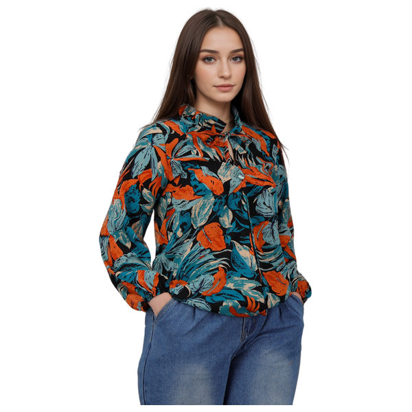  قميص نسائي بأكمام طويلة من انكي - XL 