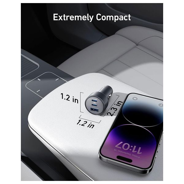  Anker A2731HA1 - Car Charger - 67W - 3 Port - Black 