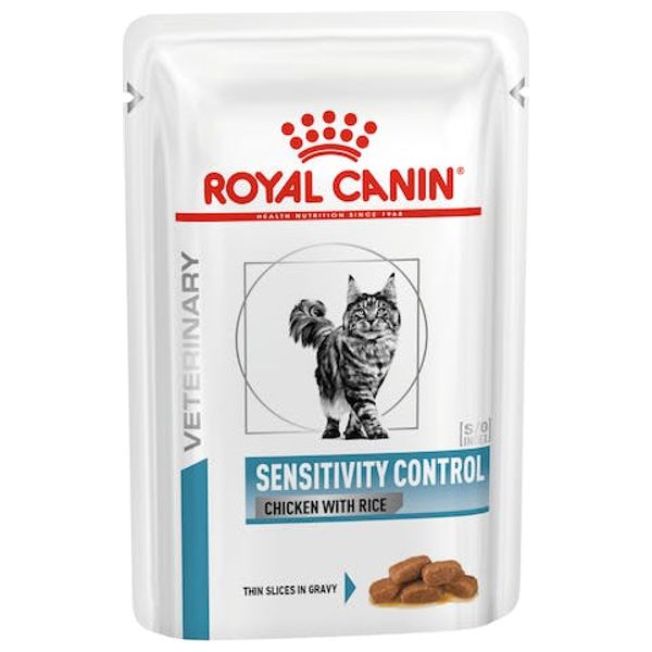  Royal Canin Sensitivity Control Chicken & Rice Cat Food - 12 Pieces 