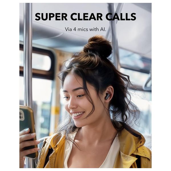  سماعة بلوتوث داخل الاذن انكر - R50iNC - بطارية تعمل لمدة 10 ساعات - بلوتوث 5.4 - اسود 