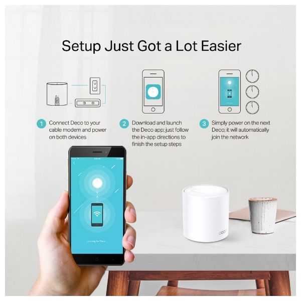  TP-Link Deco X20 - Home Wi-Fi Router - AX1800 Wi-Fi 6 - White 