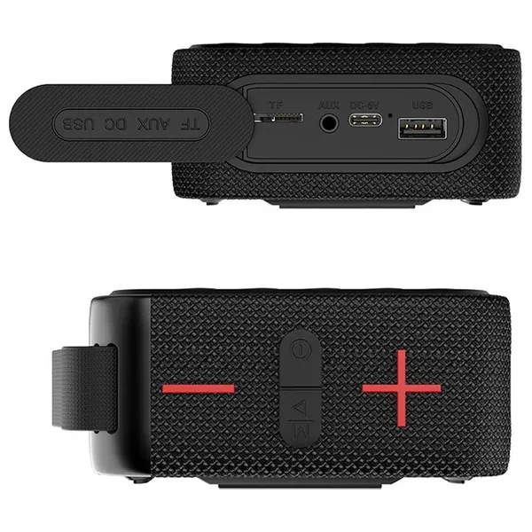 سماعة  بلوتوث ريسي  RSK-W33 - قوة 5 واط - يدعم TF / AUX / USB - حجم صغير وصوت عالي الدقة - اسود