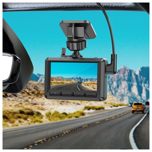  Hoco DV2 - Dash Cam - 1080P Front Camera - 2.45-Inch IPS Display - Black 