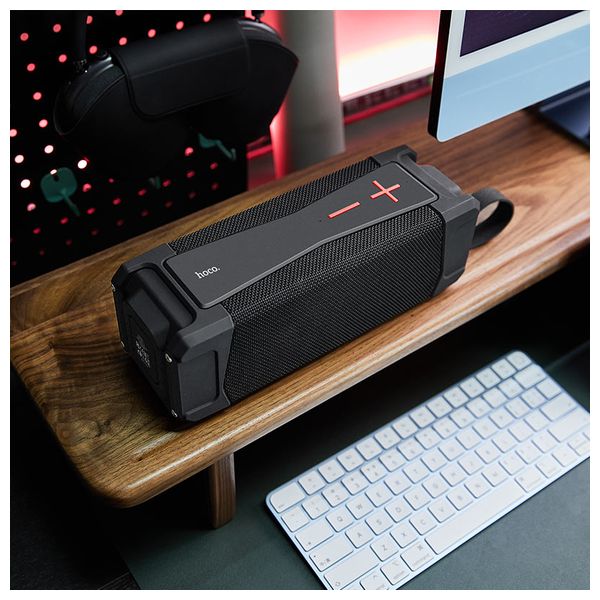 سماعة بلوتوث هوكو - HC6 - بطارية بحجم 4000 مللي امبير - مقاوم للماء - اسود