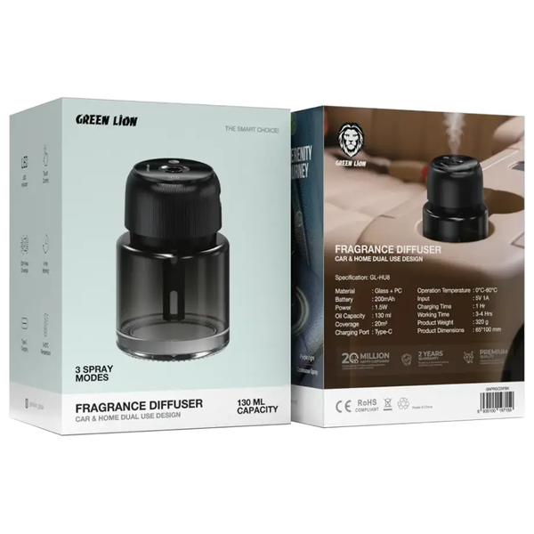  Green Lion GL-HU8 Air Fragrance Diffuser - 3 Spray Modes - 130ML 