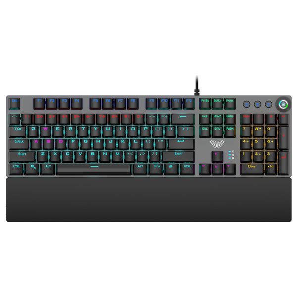 AULA F2058 Wired Gaming Keyboard - Blue Switches - RGB Lighting
