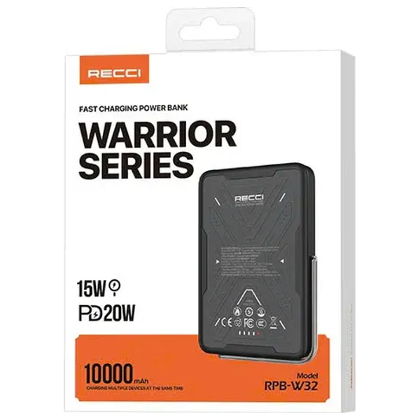 شاحن محمول هافيت - RPBW32B - بطارية بحجم 10000 مللي امبير - بقوة 20 واط - اسود