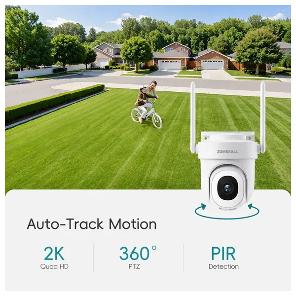  Tornado BF-BK05 - PTZ Smart WiFi Camera - 5MP (2.5K) Ultra HD - White 