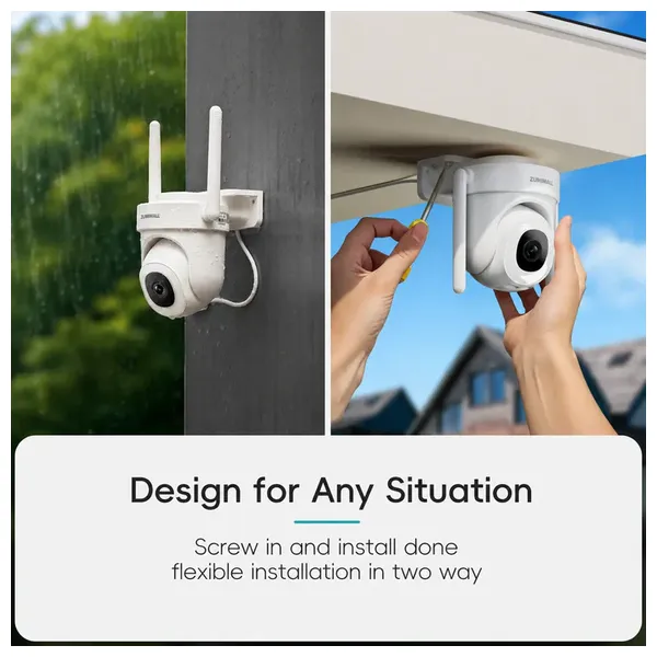  Tornado BF-BK05 - PTZ Smart WiFi Camera - 5MP (2.5K) Ultra HD - White 