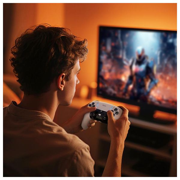  Hoco GA32 Dragon - Wireless Gamepad - PlayStation 5 - White 