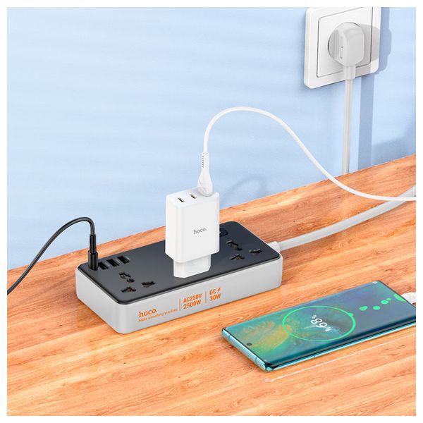 Hoco AC8A Multifunction Power Strip - 1.5m - Black