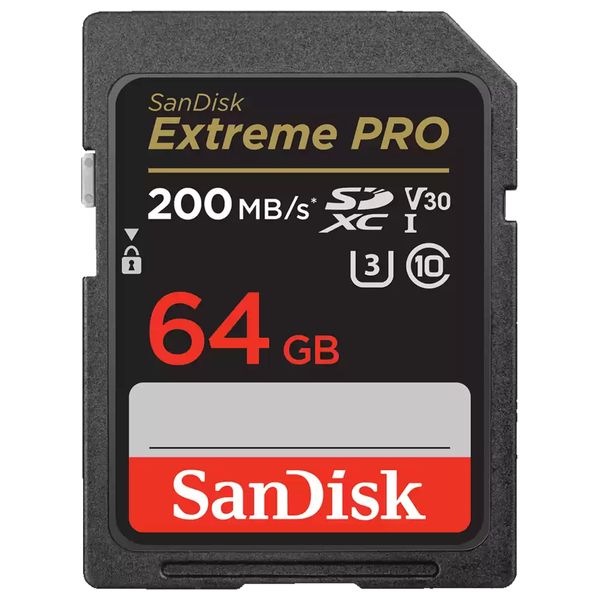  SanDisk Extreme Pro Micro SDXC UHS-I - SD Card - 64GB - Up To 200MB/s - Black 