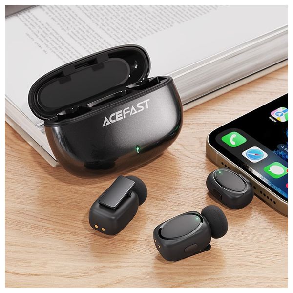  AceFast R2 - Dual Wireless Lavalier Microphone - Black 