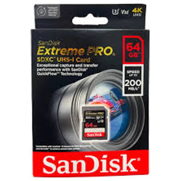  SanDisk Extreme Pro Micro SDXC UHS-I - SD Card - 64GB - Up To 200MB/s - Black 
