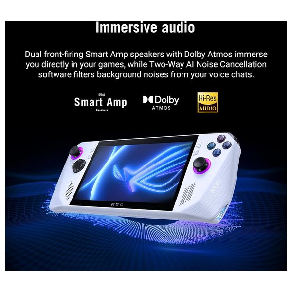  جهاز العاب Rog Ally من اسوس - 512كيكابايت - FHD - ابيض 