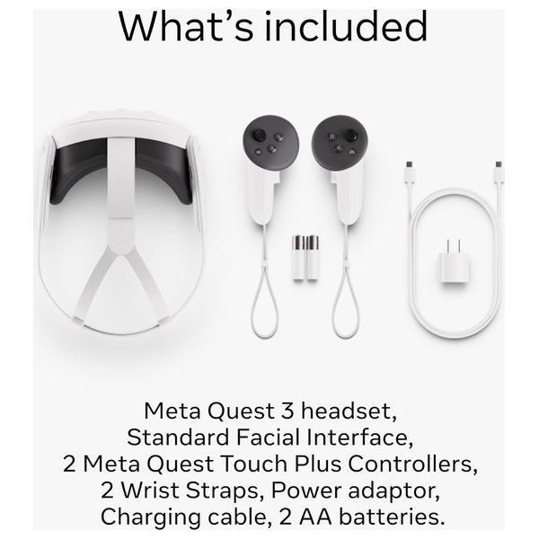 نظارة الواقع الافتراضي ميتا - 128GB - Quest3 