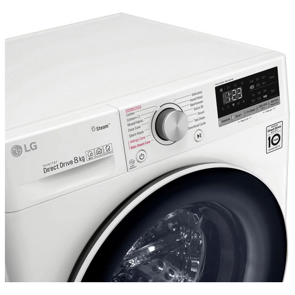  LG WV2149WVG - 8Kg - Front Loading Washing Machine - White + Gosonic GHD-251 - Hair Dryer - Red + Newal IRN-783 - Steam Iron - Purple 