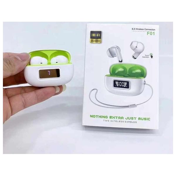  F01WHITE – سماعات أذن لاسلكية داخل الأذن – أبيض 