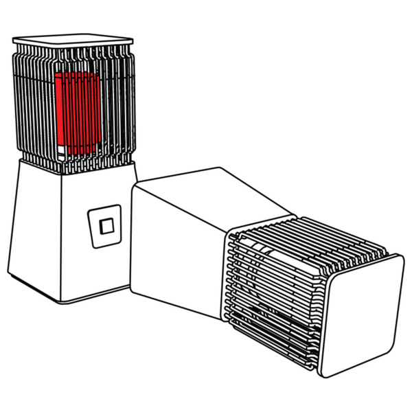  Newal Ceramic Heater - CHT-190 - White 